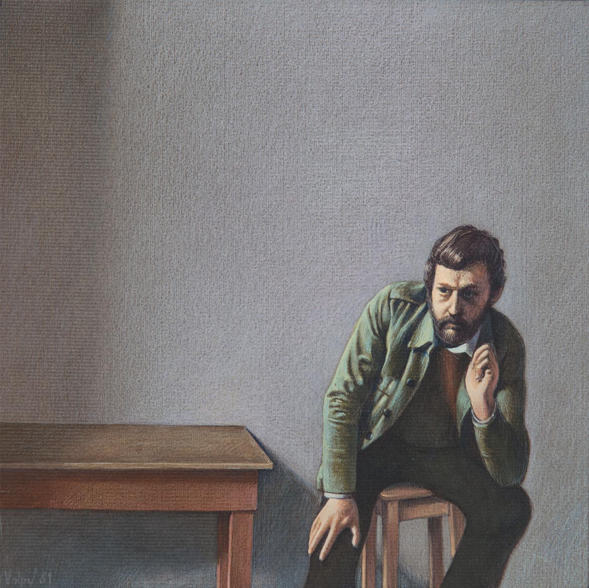 Studio per "Thomas" - 18x16 cm - 1982 - pastello su carta