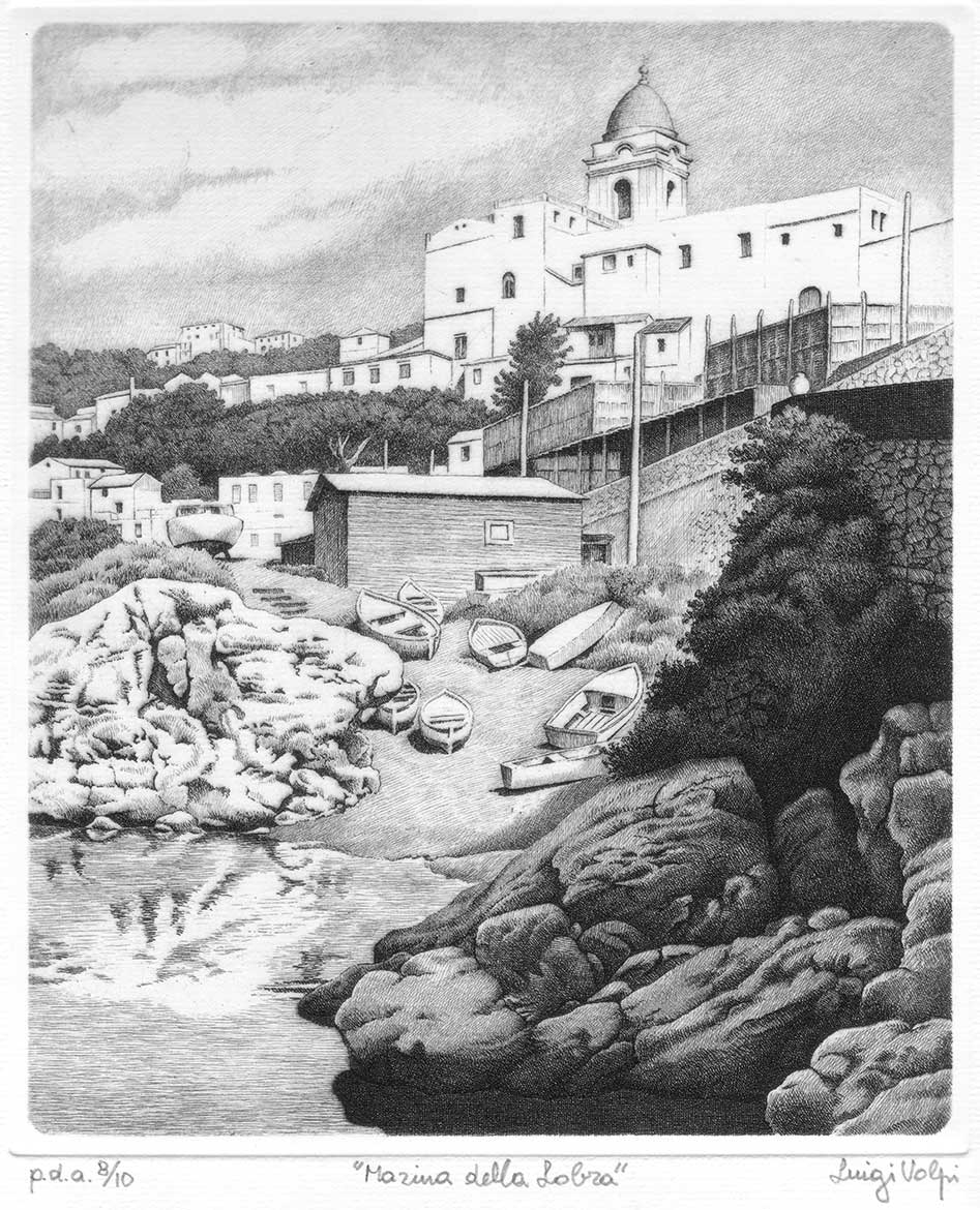 S. Agata da marina della Lobra - 23x19 cm - 1992 - acquaforte