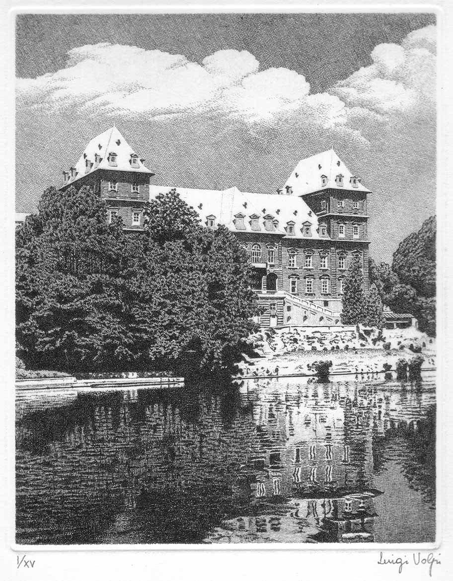 Castello del Valentino (Torino) - 20x27 cm - 1995 - acquaforte