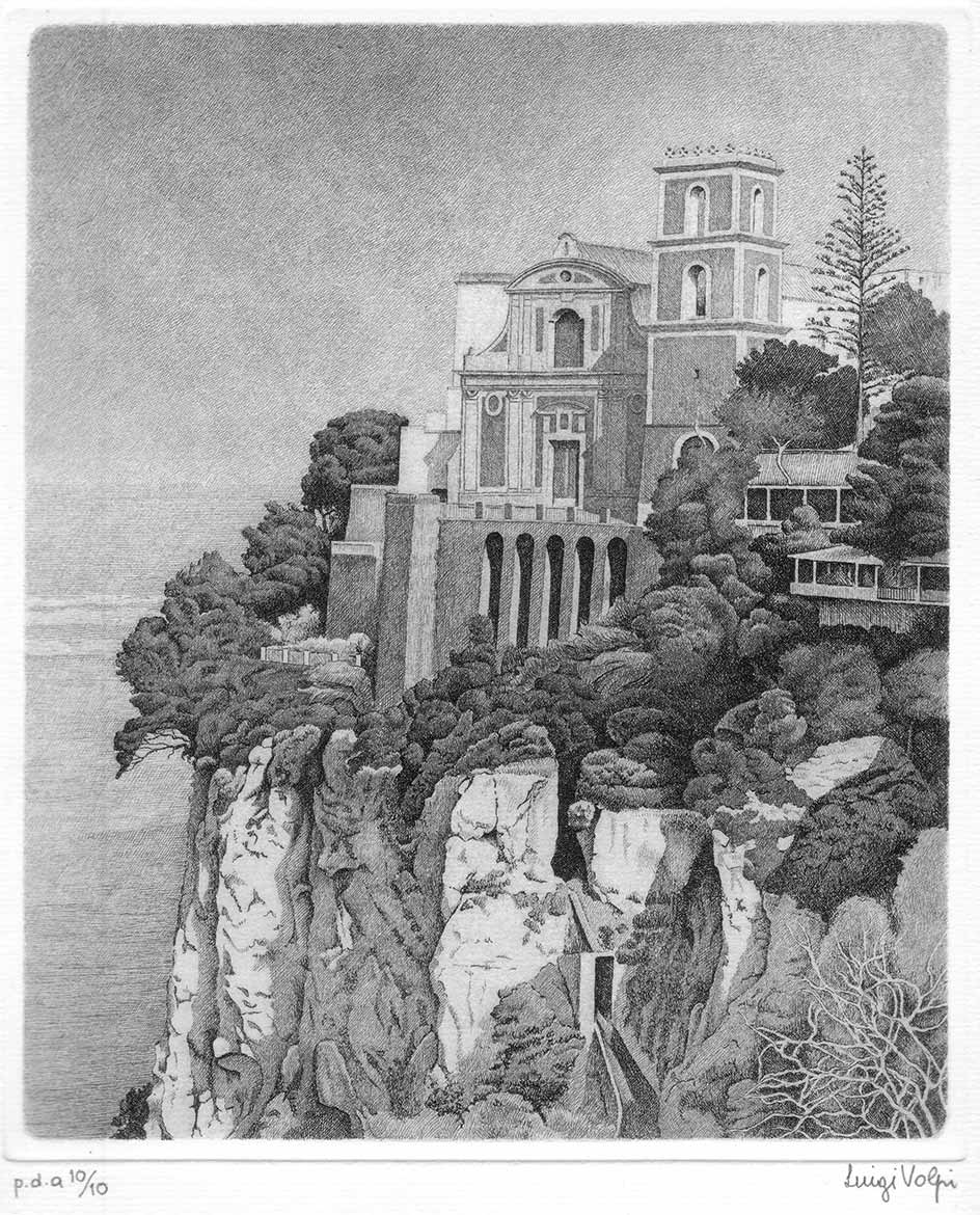 La cattedrale di Vico Equense - 23x19 - 1998 - acquaforte