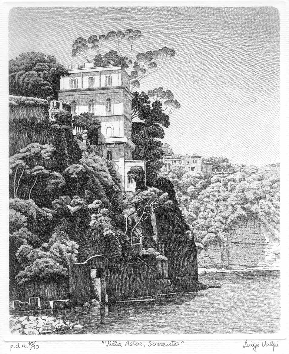 Villa Astor Sorrento - 23x19 cm - 2000 - acquaforte