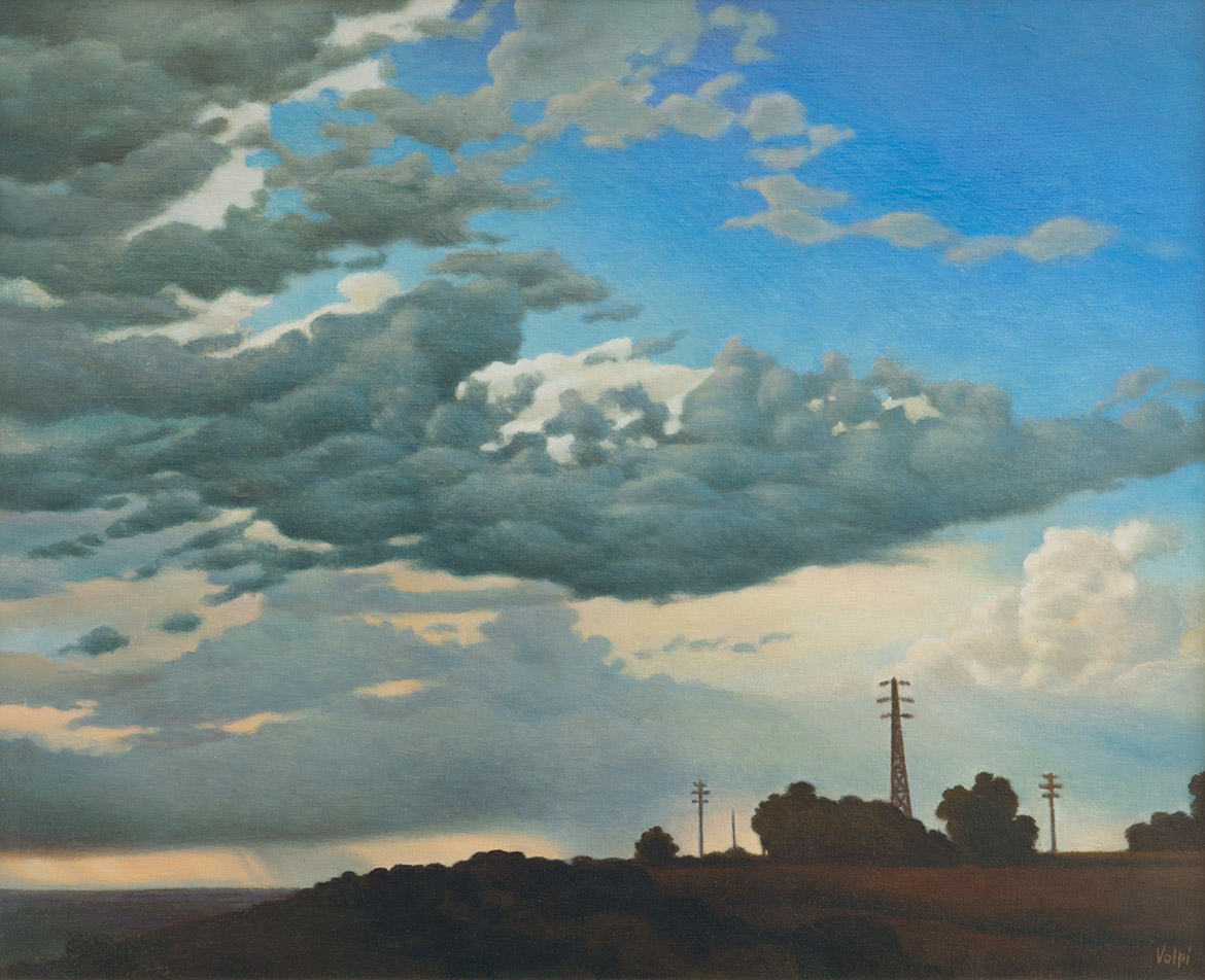  Cielo in campagna - 40x50 cm - 1984 - olio su tela