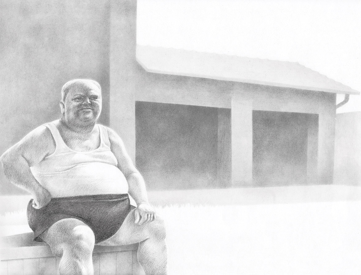 Il Gino - 22x28 cm - 1974 - matita su carta