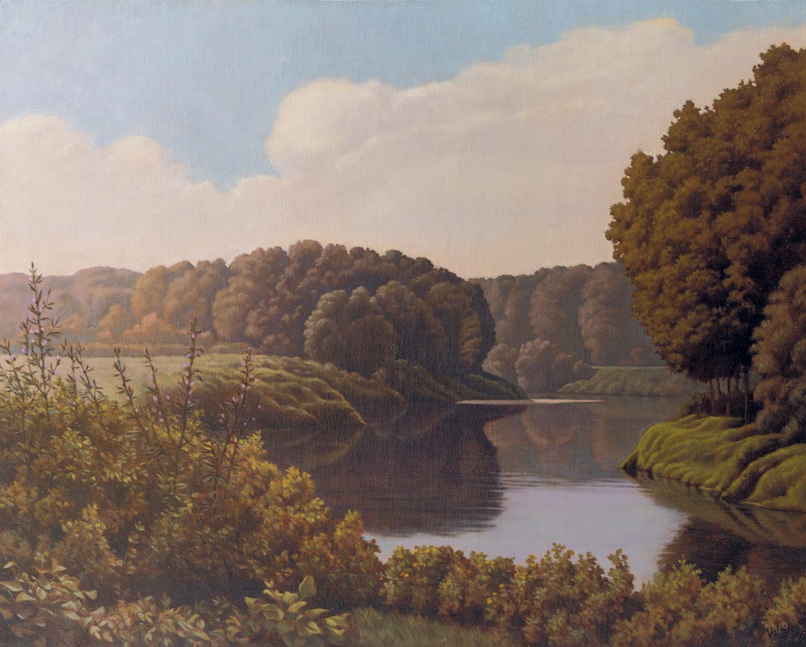 Mattino sul fiume - 40x50 cm - 1989 - olio su tela