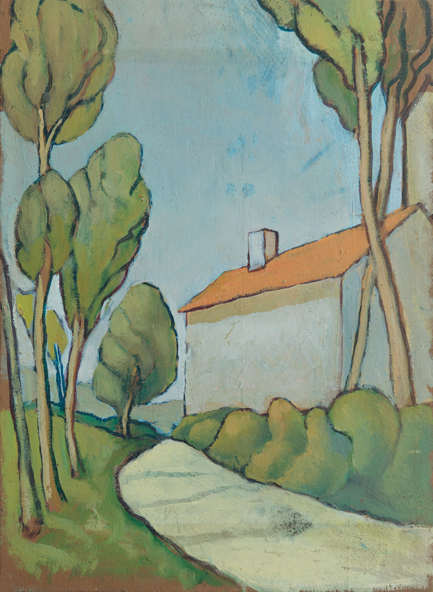 Paesaggio - 30x21 cm - 1957 - olio su masonite