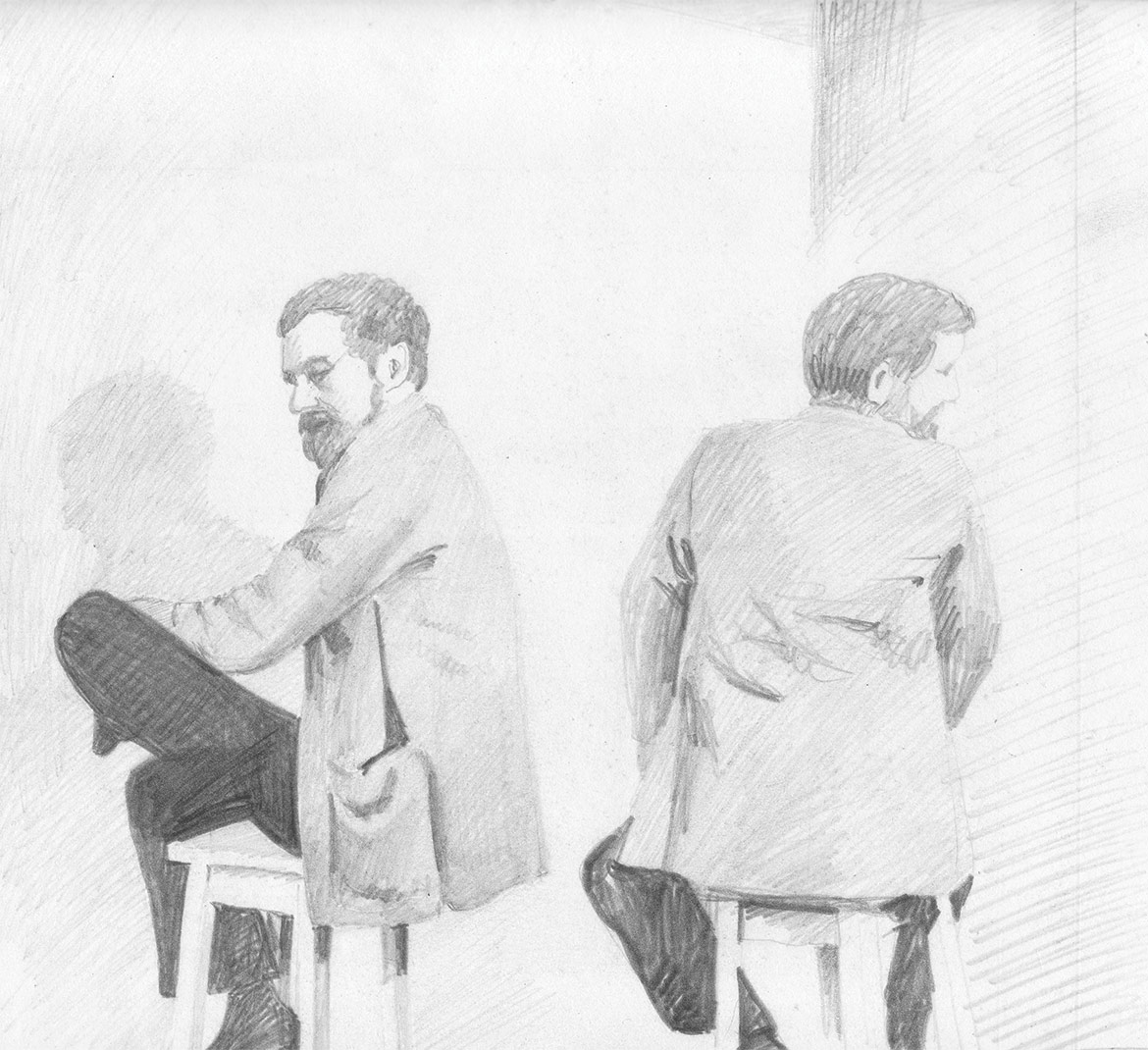 Studio per "Thomas" - 21x23 cm - 1980 - matita-su-carta