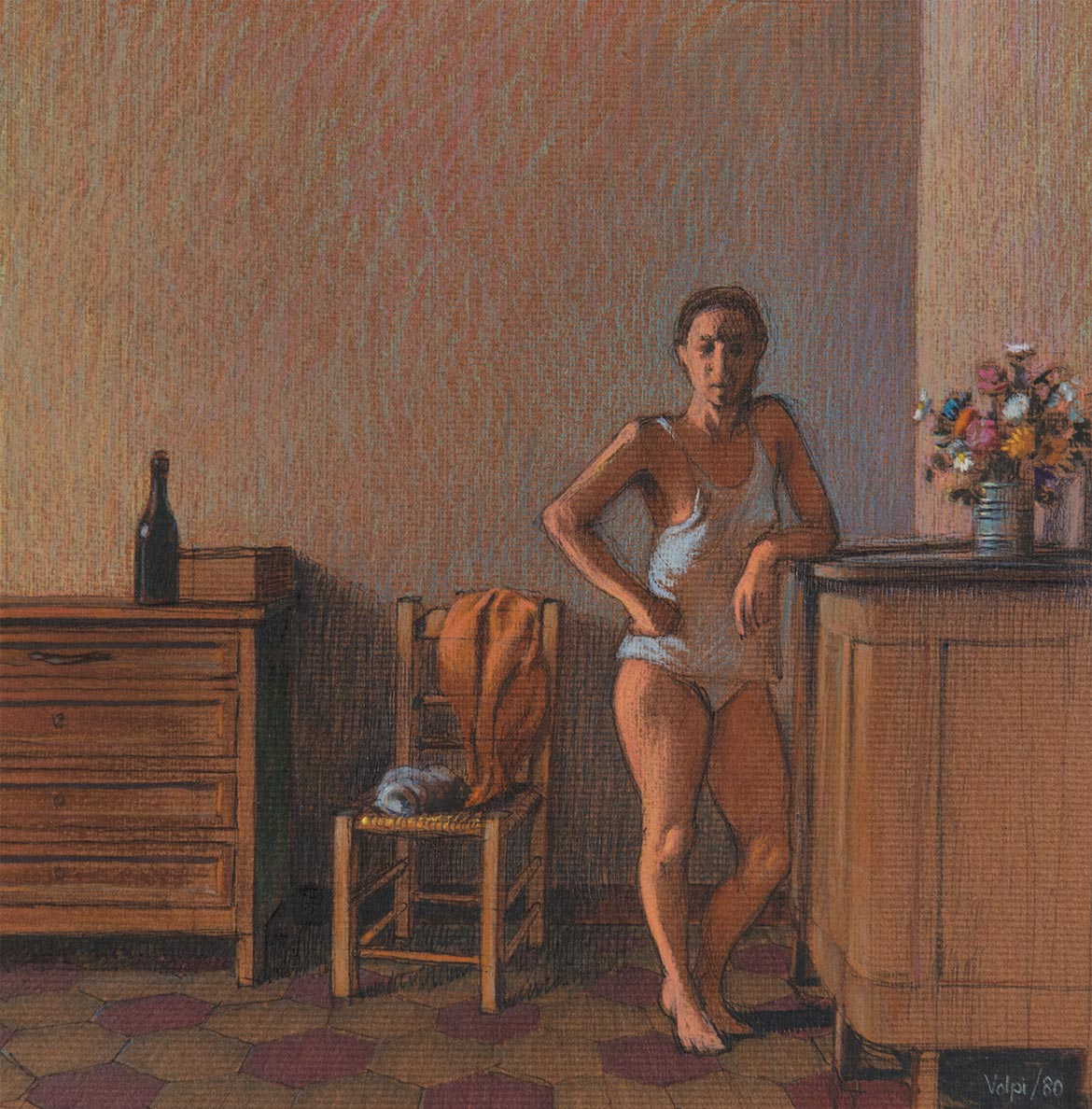 Studio per "ida" - 23x24 cm - 1980 - pastello su carta