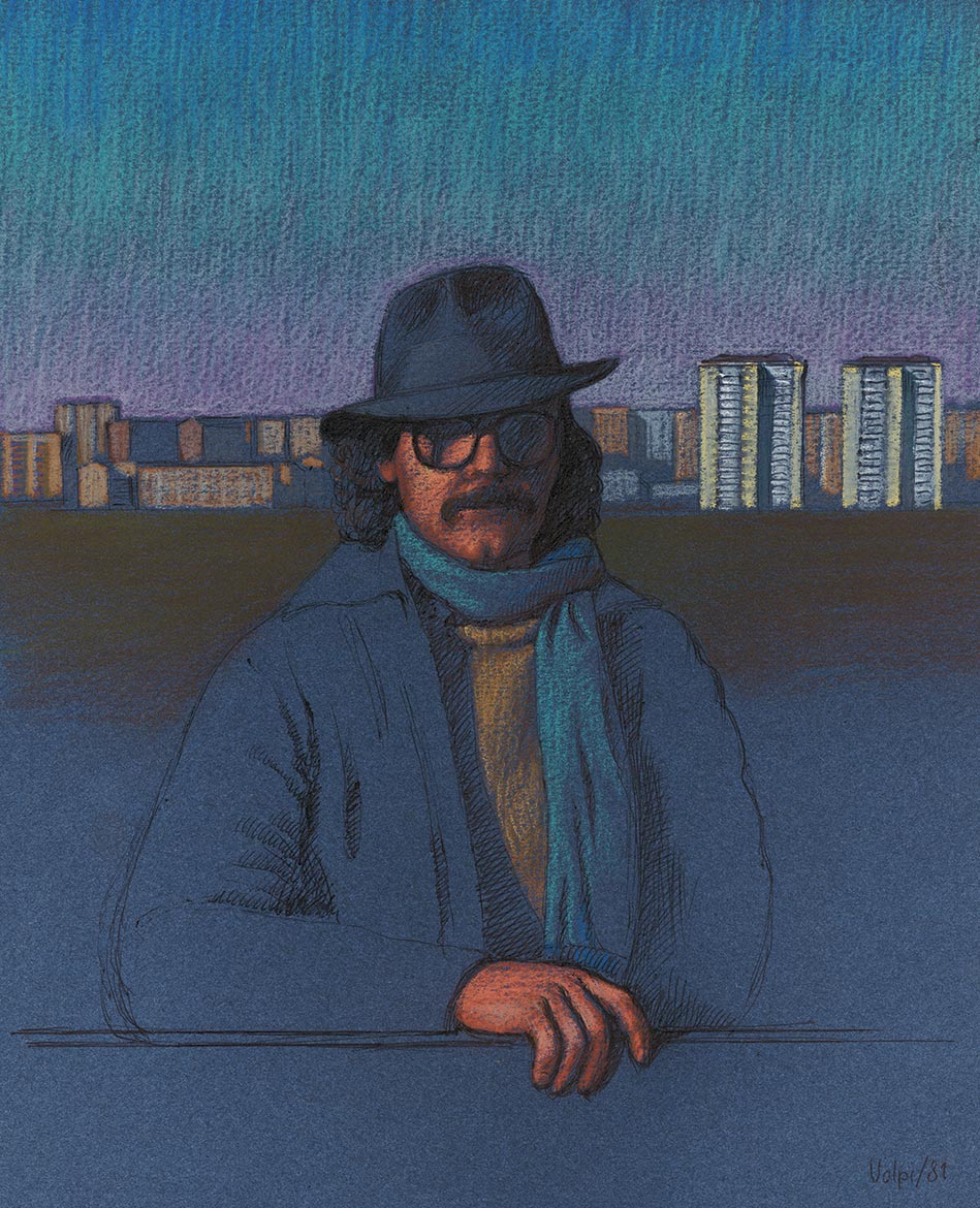 Studio per autoritratto - 28x23 cm - 1981- pastello su carta