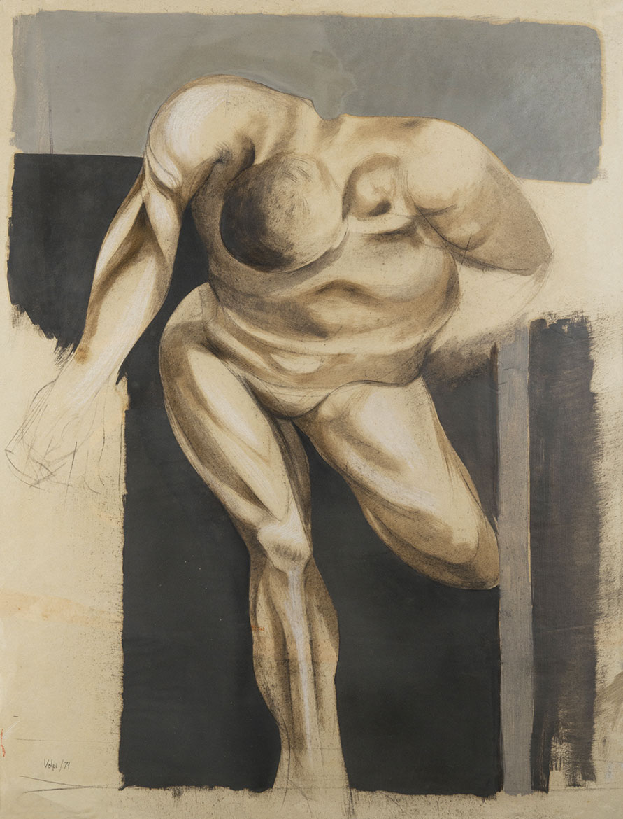 Torsione - 81x62 cm - 1971 - tecnica mista su carta